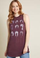 Modcloth Decades Of 'dos Graphic Tank Top In Xs
