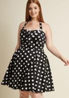 Modcloth Traveling Cake Pop Truck A-line Dress In Black In M