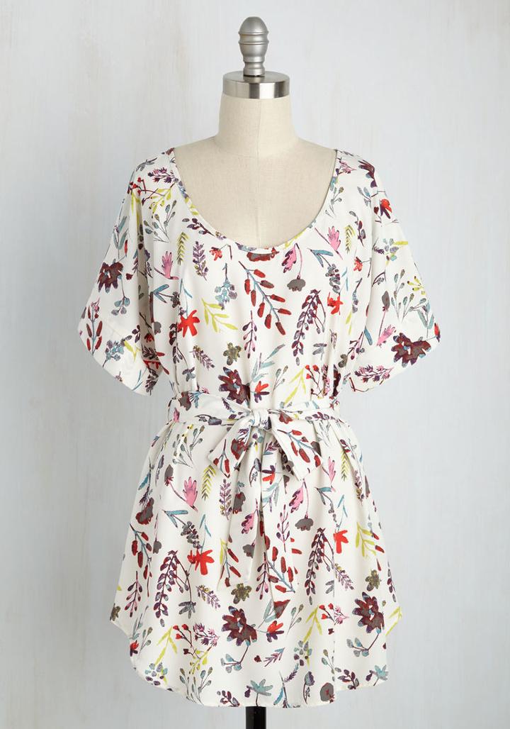 Modcloth Medium Format Memory Tunic In Sprigs