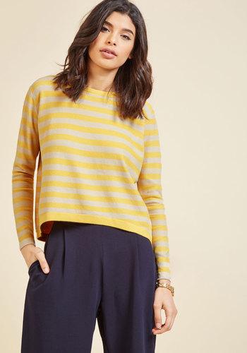  Push And Pullover Striped Sweater In M