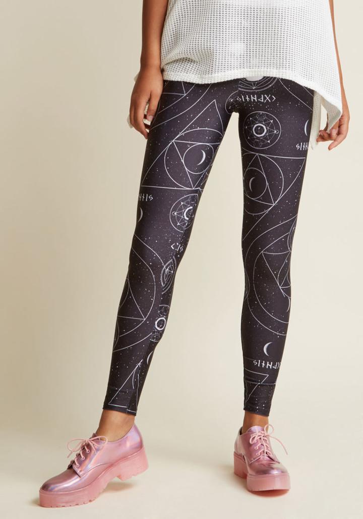Modcloth Hell Bunny Interstellar Mystique Leggings In L