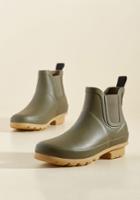  Rain On Your Promenade Bootie In Olive In 7