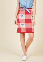  Plot Your Court Pencil Skirt In Red In M