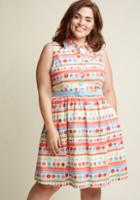 Modcloth Fits The Function Shirt Dress In Vibrant Stripes In 4x