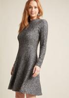 Modcloth Knitty Or Nice Long Sleeve Dress In 1x
