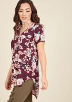  Packing Preserves Top In Burgundy Floral In S