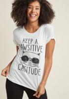 Modcloth Everything In Paw-spective Graphic Tee In 3x