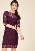  Duly Noticed Lace Dress In Wine In L