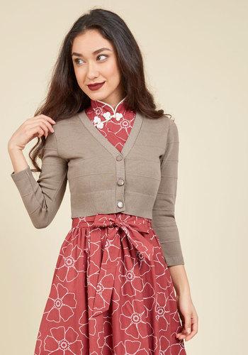  Bistro Intentions Cardigan In Mocha In M