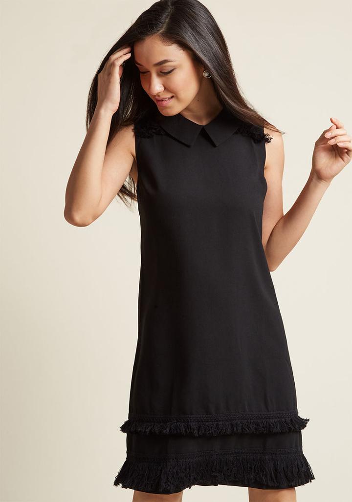 Modcloth Optimistic Logistics Sheath Dress In Black In S