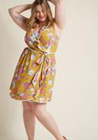 Modcloth Daytime Dapper Wrap Dress In Dandelion In Xs