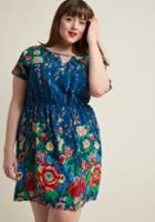 Modcloth Sweetness Achieved Floral Mini Dress In Xxs