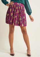 Modcloth Pleated Chiffon Mini Skirt In M