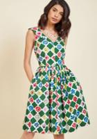  Vintage-inspired Vim A-line Dress In Xs