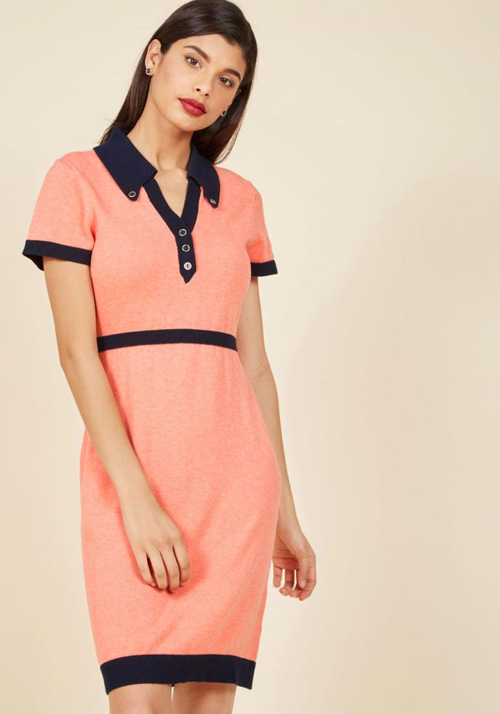 Modcloth Catalogued Charm Knit Dress