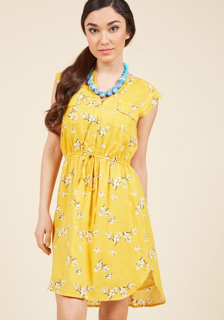  A Way With Woods Floral Dress In Sunshine In L