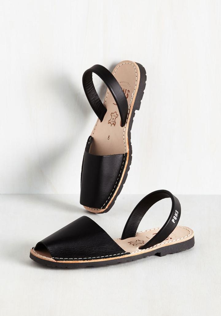 Ponsavarcas Force To Be Beckoned With Sandal In Noir In 41