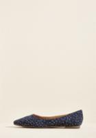 Modcloth Curious Constellations Suede Flat In 8