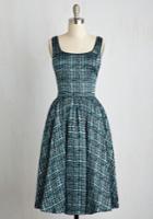 Donnamorgan Classic Chanteuse Dress In Teal