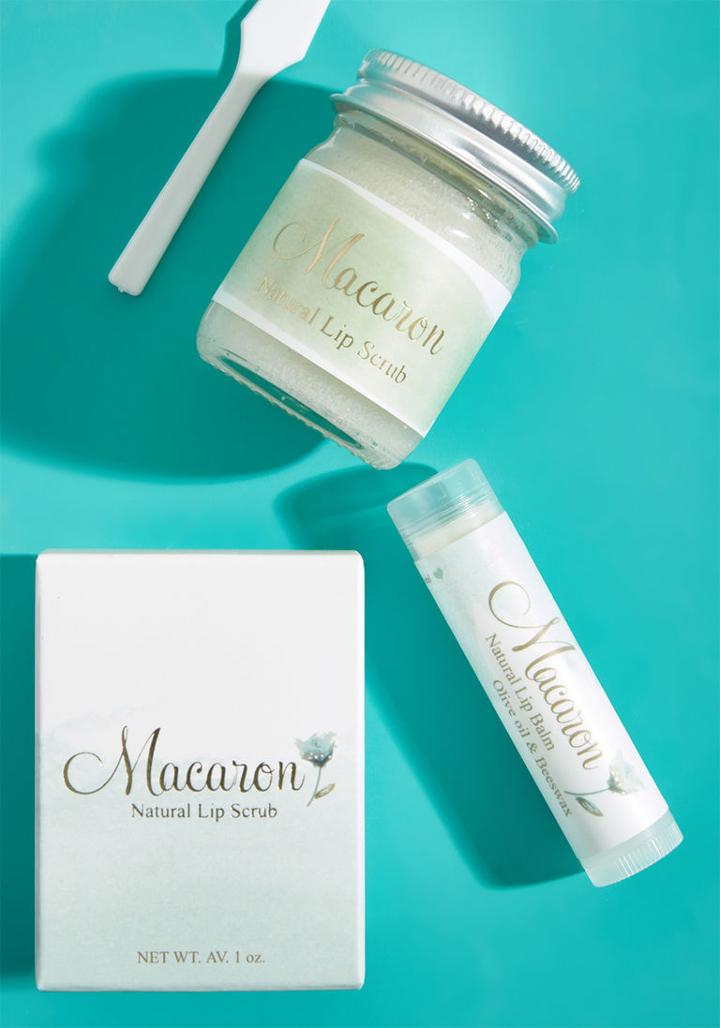 Modcloth Shining Smiles Lip Scrub And Balm Set In Macaron
