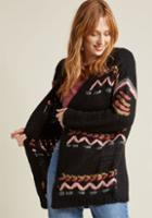 Modcloth Kitschy Stitches Oversized Cardigan In L