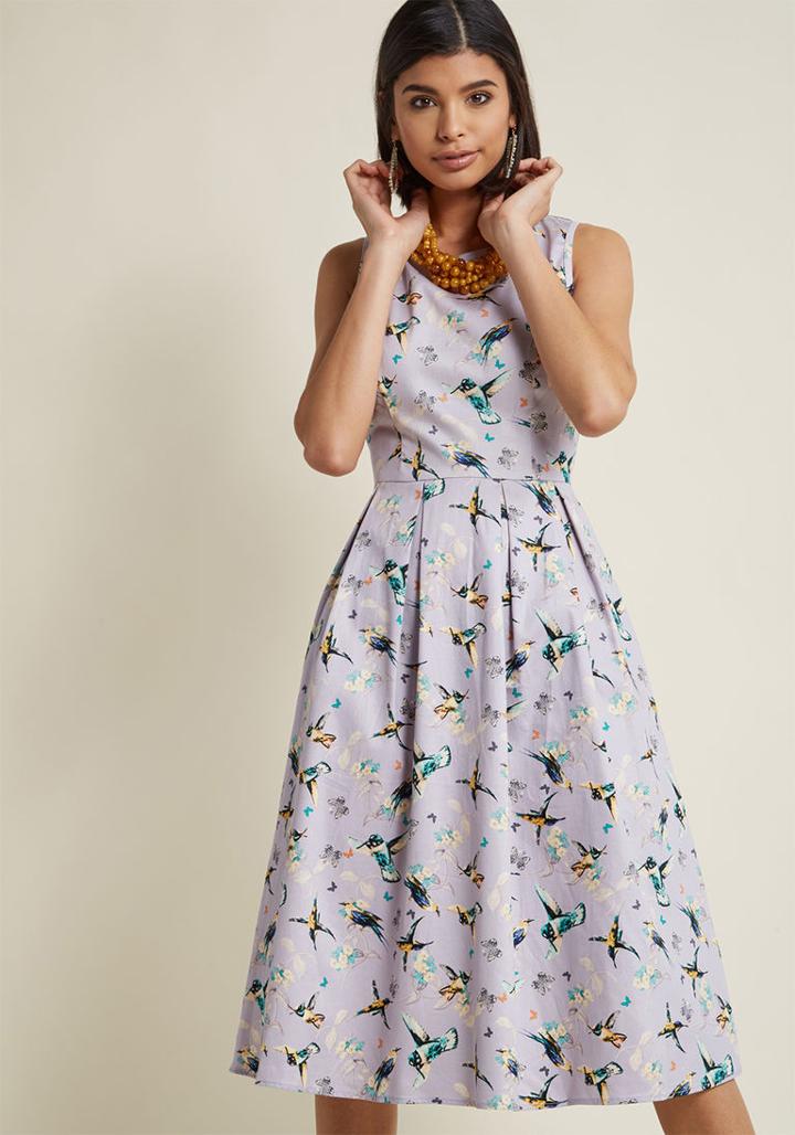 Modcloth Verifiably Sweet Midi Dress In S