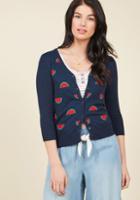 Modcloth Watermelon Whimsy Cardigan In 4x