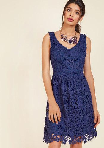  Dreams Of Decadence Lace Dress In Navy In Xxs