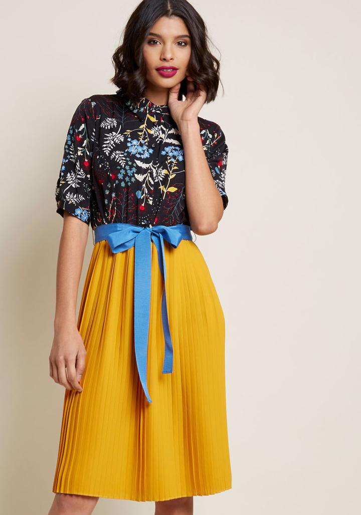 Modcloth Adored Duet A-line Dress In L