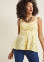 Modcloth Midday Flavor Peplum Tank Top In S