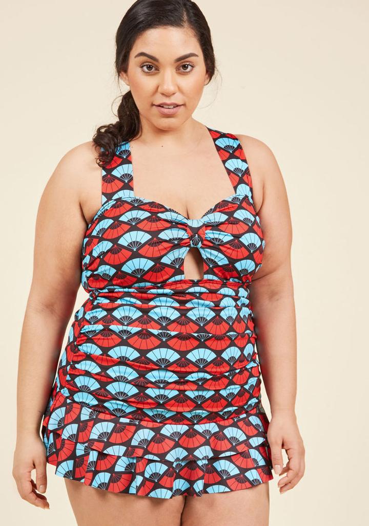  Coastal Companionship Swim Dress - 1x-4x In 4x