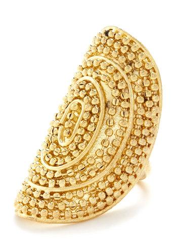 Modcloth Shields Of Gold Ring