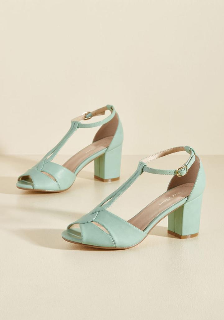  Refined It In Your Heart T-strap Heel In Mint In 39