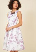 Modcloth Thriving Lifestyle Fit And Flare Dress In Zinnia