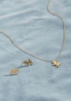 Modcloth Low-key Legendary Unicorn Necklace And Earring Set