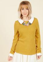  Wine Appreciation Sweater In Goldenrod In 3x