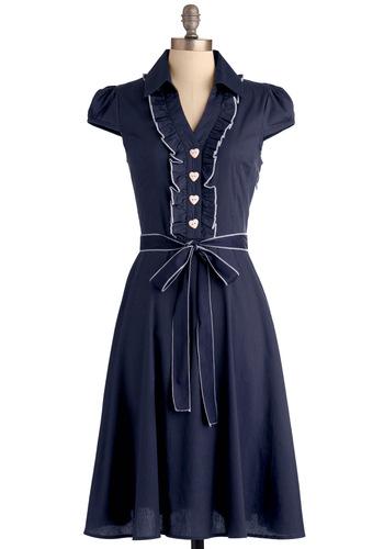 Modcloth About The Artist Dress In Navy