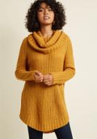 Modcloth Homecoming 'round The Mountain Sweater In Curry In Xs
