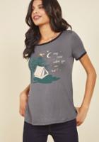 Modcloth Perfect Pitching T-shirt In Xs
