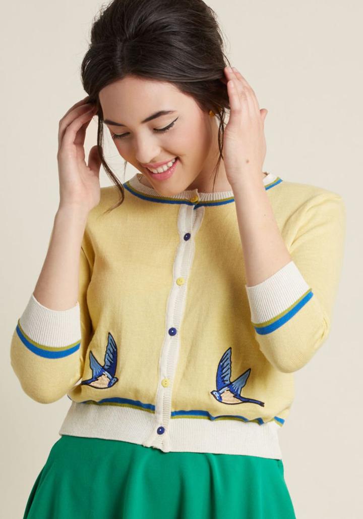 Palava Palava Nourished By Nature Cardigan In Birds In Xxl