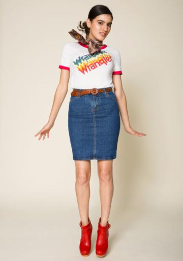  Wrangler Dependable Denim Skirt In S