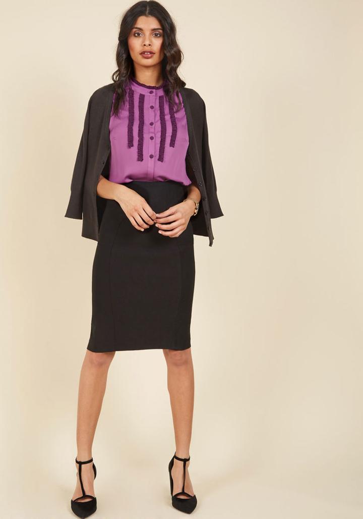 Modcloth I'll Have The Usual Pencil Skirt In Black