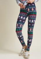 Modcloth Swell On A Holiday Leggings In Snowmen In L
