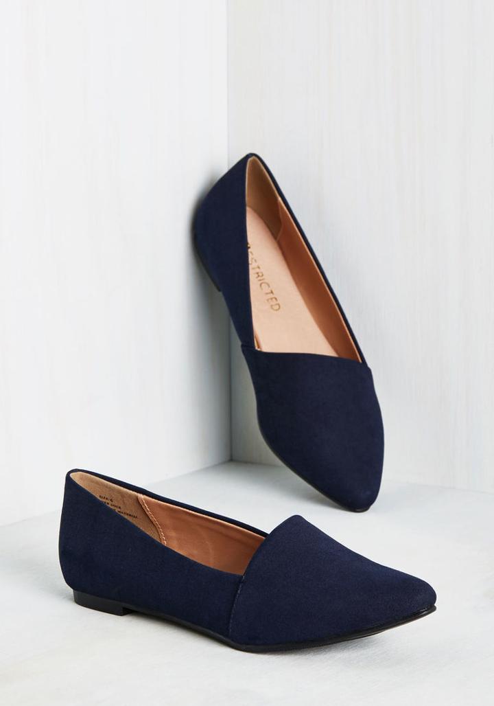  A Roll Of The Diagonal Loafer In Navy In 6.5