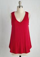 Modcloth Endless Possibilities Top In Crimson In 3x