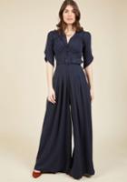 Modcloth The Embolden Age Jumpsuit In Midnight