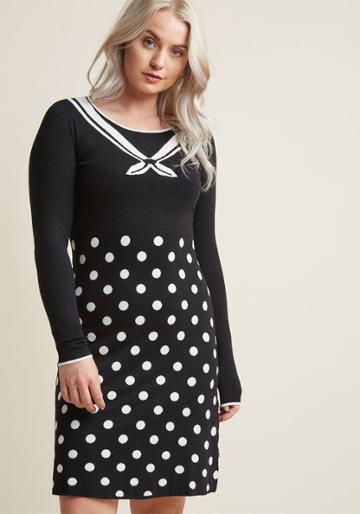 Blutsgeschwister Blutsgeschwister Sailor Way Sweater Dress In Black In M