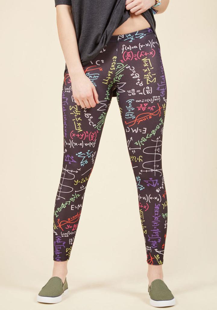 Modcloth Fresh Take Leggings In Mathematics In 2x
