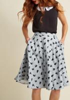 Modcloth A-line Circle Skirt With Pockets In Cat