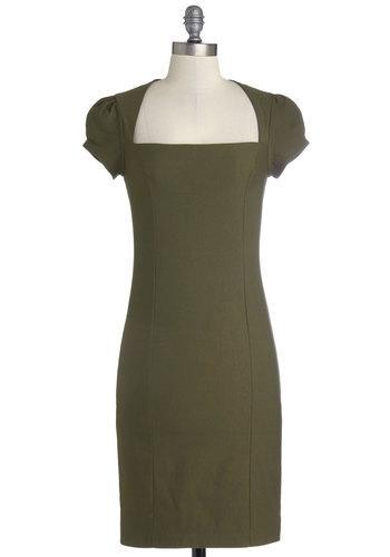 Lovely Day Fashion Sleek It Out Dress In Olive From Modcloth